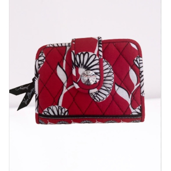 Vera Bradley Handbags - 🎈🎈S O L D 🎈🎈👍👍 Vera Bradley Floral Red Black and White Quilted Wallet